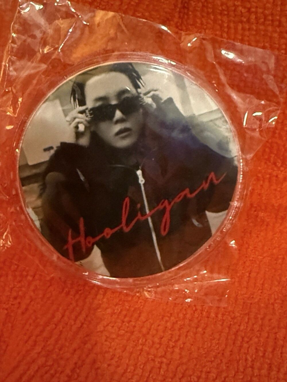 J-Hope of BTS Acrylic Button Hooligan Arirang Tour Pin Badge Can